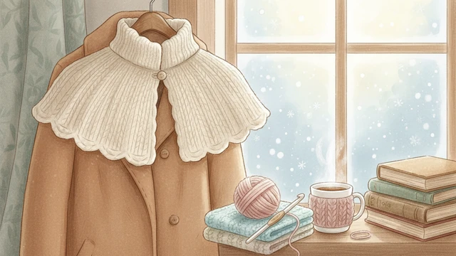 Вязаный воротничок или пелерина: как добавить «вау‑деталь» к пальто